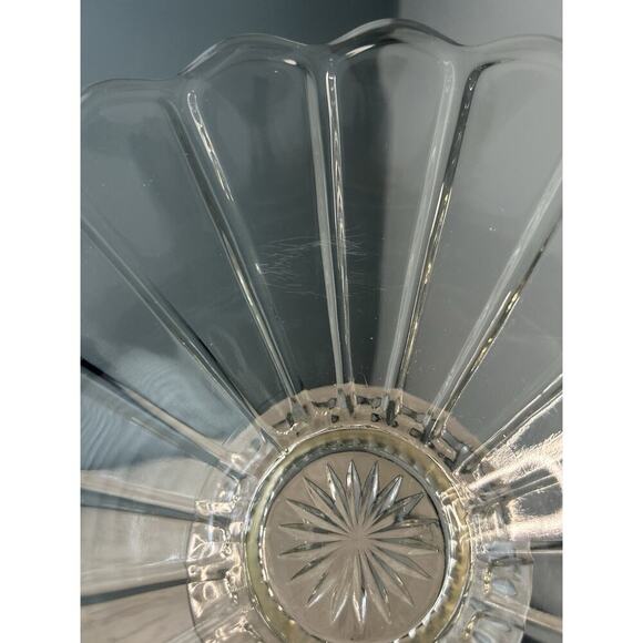 Vintage Colonial Style Paneled Glass Footed Serving Dish Bowl Imperial Glass ? - Picture 5 of 12